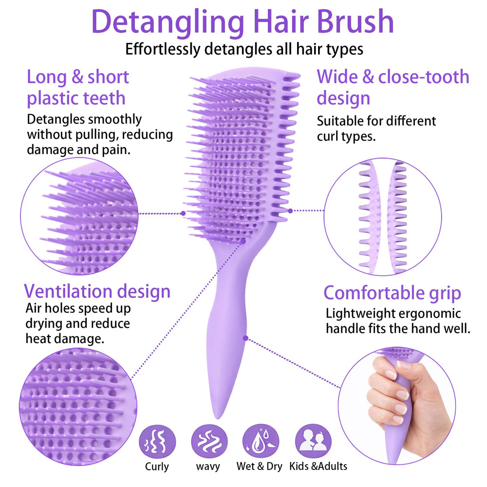 FJMYRXY curl defining brush defines curls with minimal tug