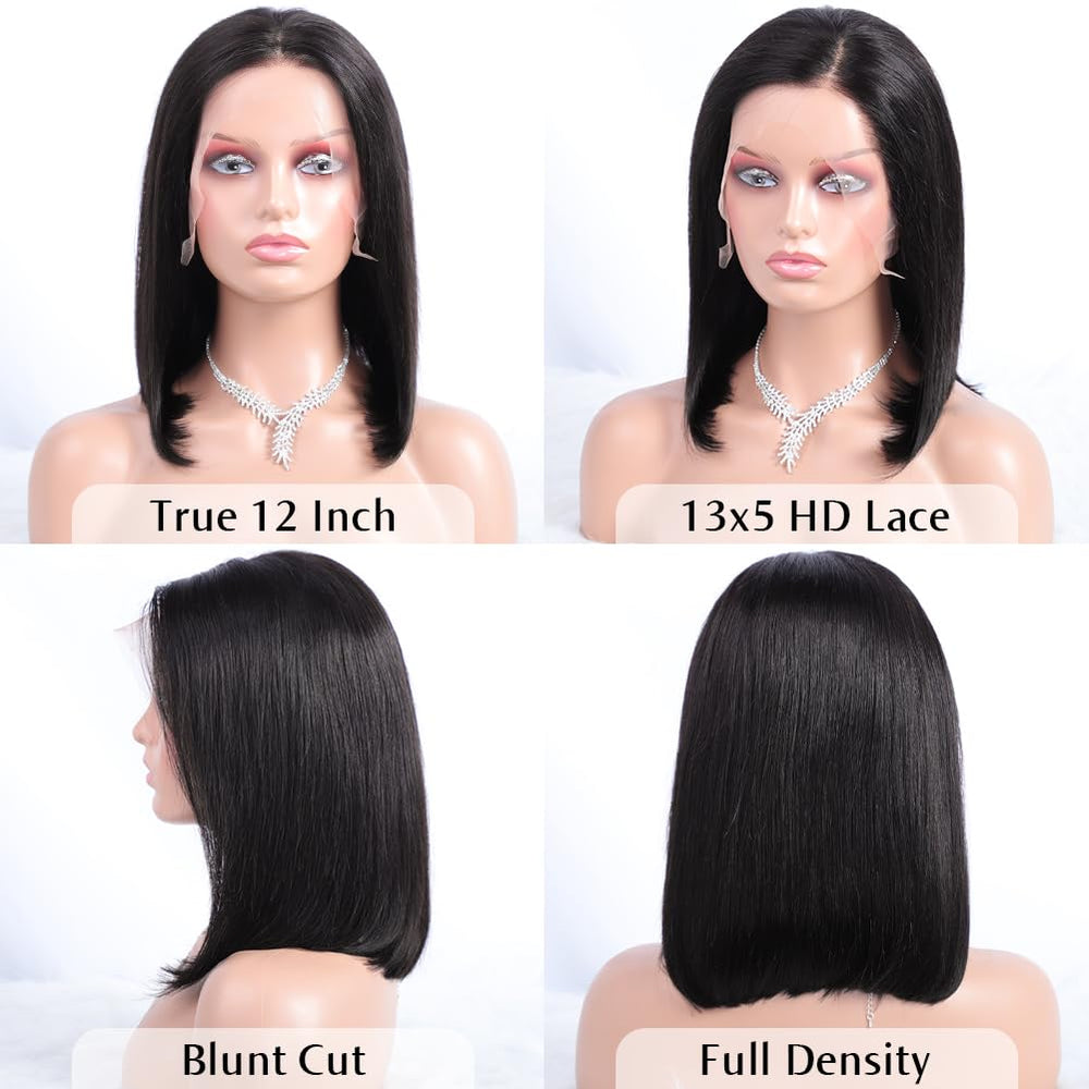 Flady bob wig 150% density for fuller, believable volume.