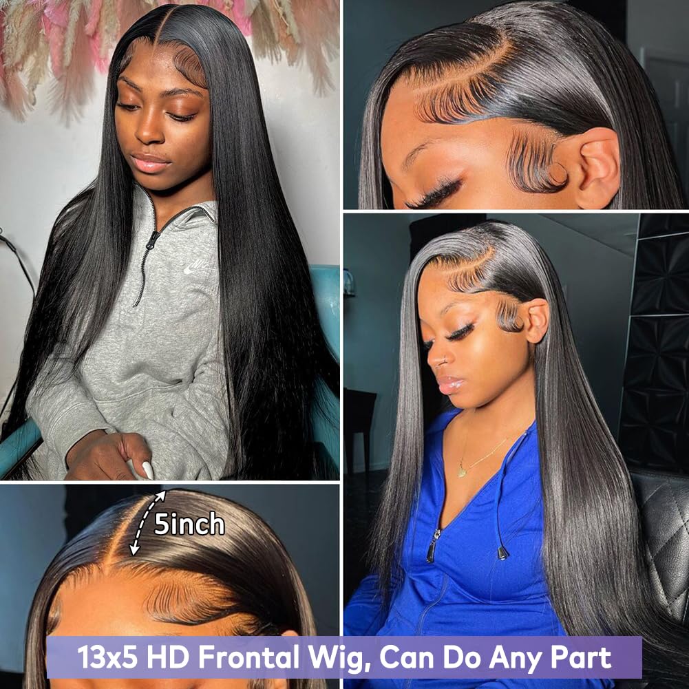 Flady lace-front wig close-up with bleached knots for subtle part realism