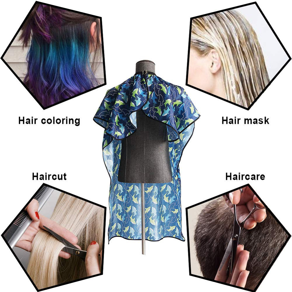 Flagsky dolphin-pattern kids apron helps create a cheerful, cooperative haircutting session