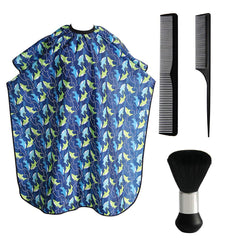 Flagsky kids haircut cape with adjustable neckline keeps hair off clothing during home cuts