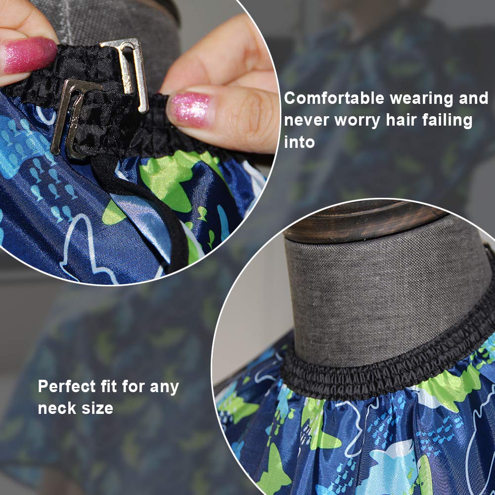 Flagsky waterproof anti-static kids cape minimizes static and keeps the styling area clean