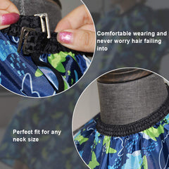 Flagsky waterproof anti-static kids cape minimizes static and keeps the styling area clean