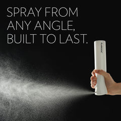 FLAIROSOL ergonomic grip reduces hand fatigue during continuous spraying.