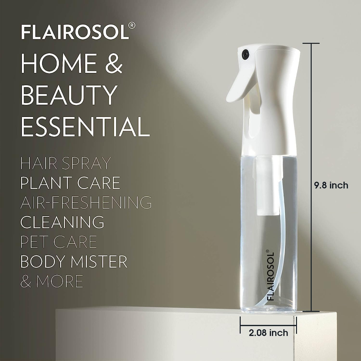 FLAIROSOL leak-proof mouth seal keeps liquids contained during use.