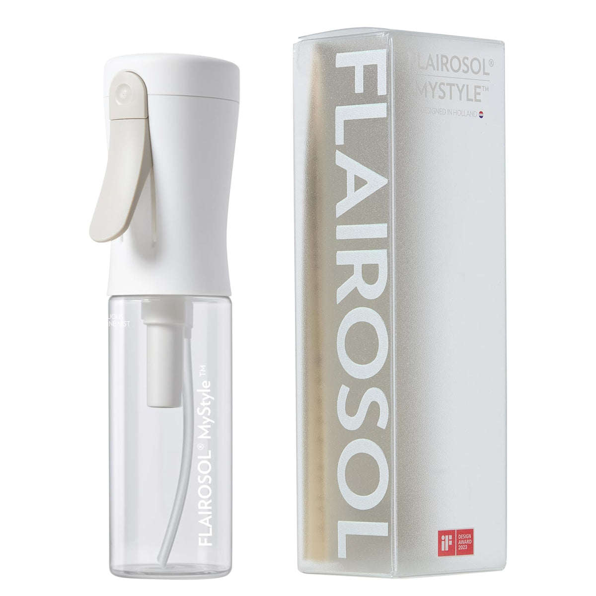 FLAIROSOL MyStyle bottle front view for on-the-go hydration and styling