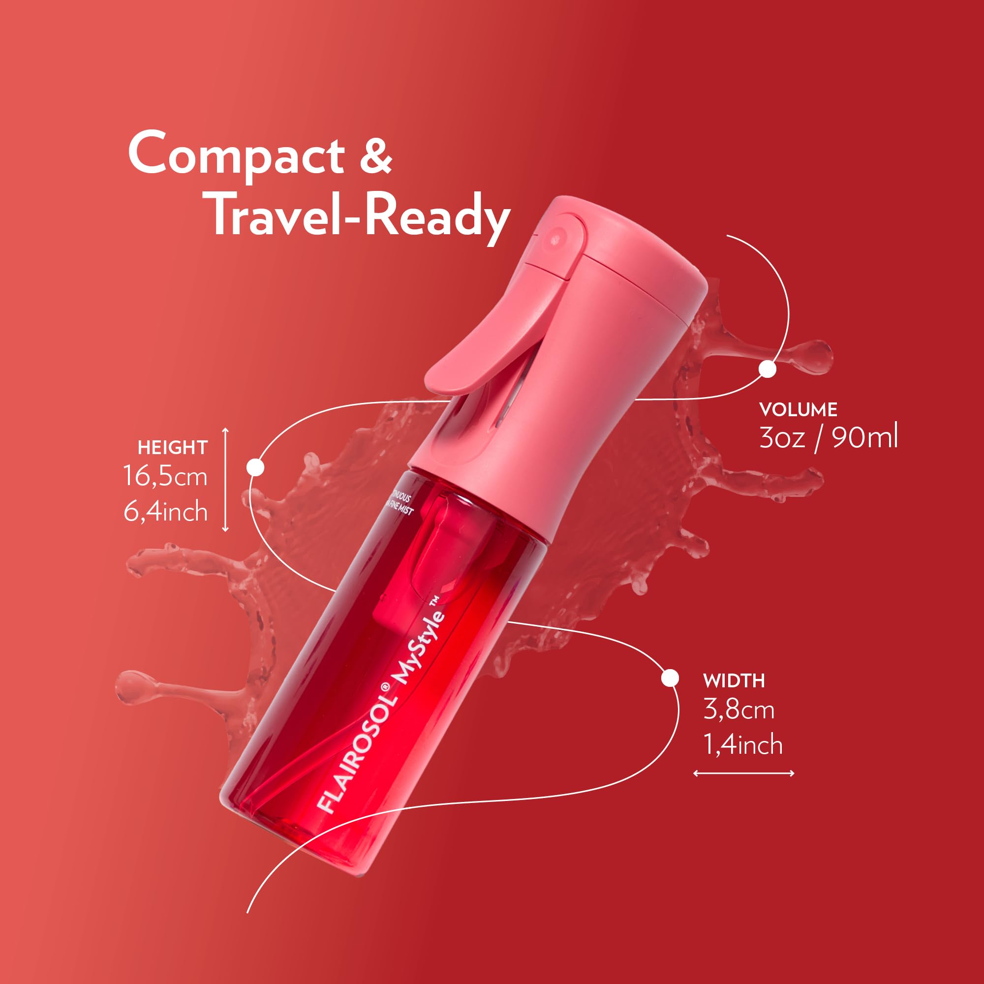 FLAIROSOL MyStyle versatile bottle for face, hair, and makeup