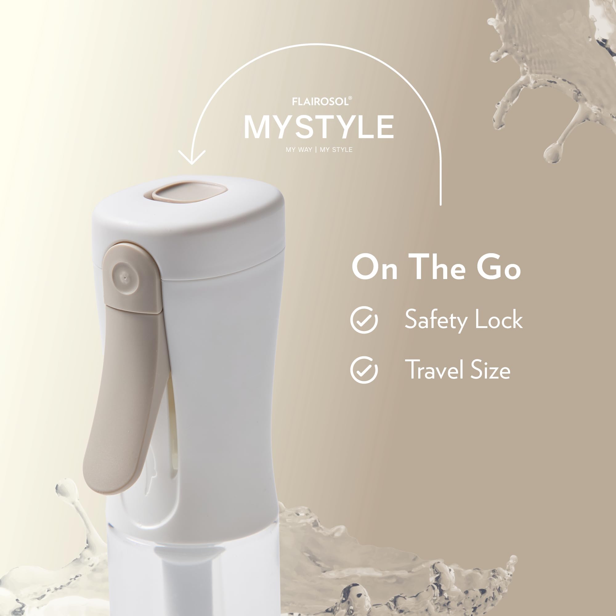 FLAIROSOL MyStyle travel-ready bottle fits carry-ons and daily use