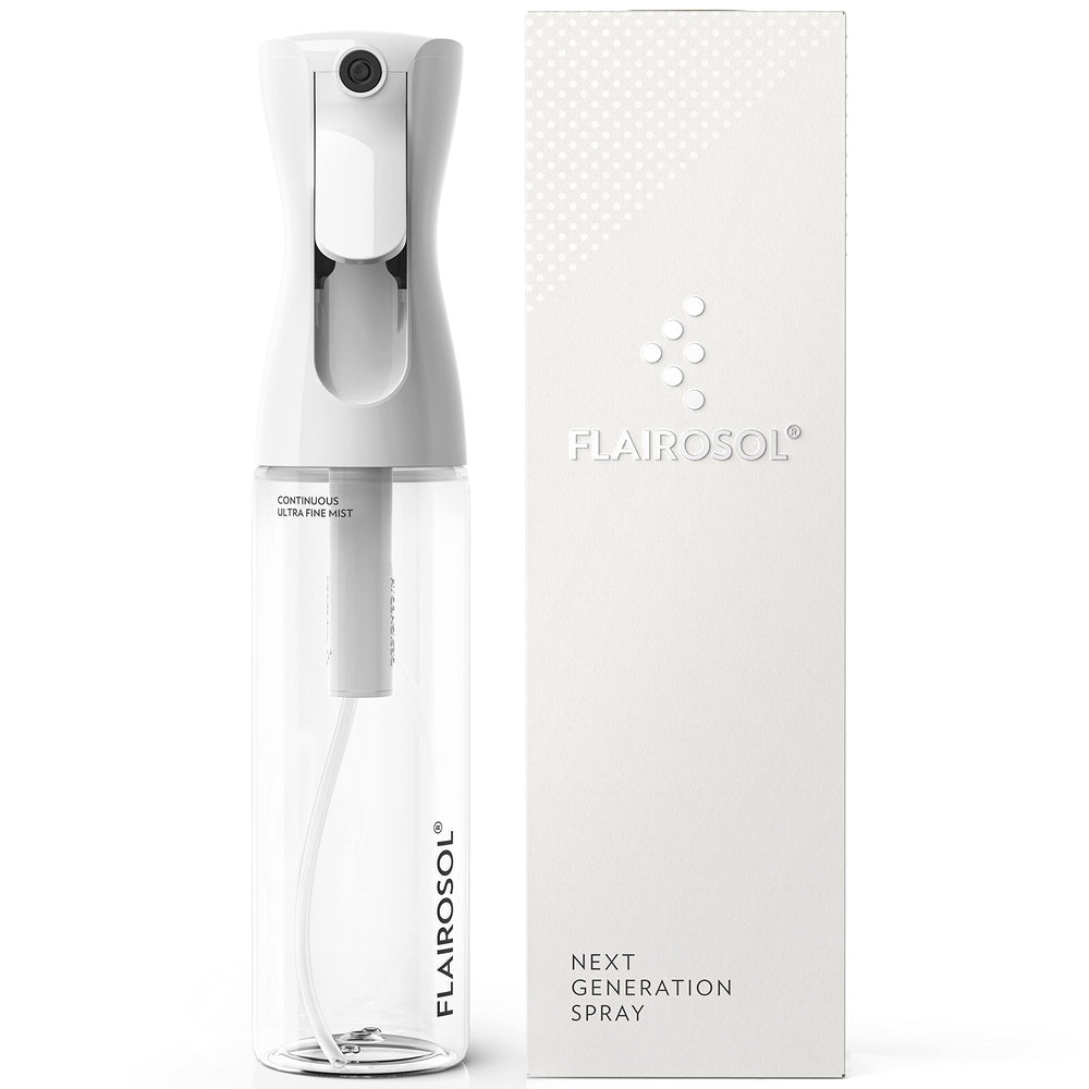 FLAIROSOL original mist bottle delivering even coverage for hair and plants.