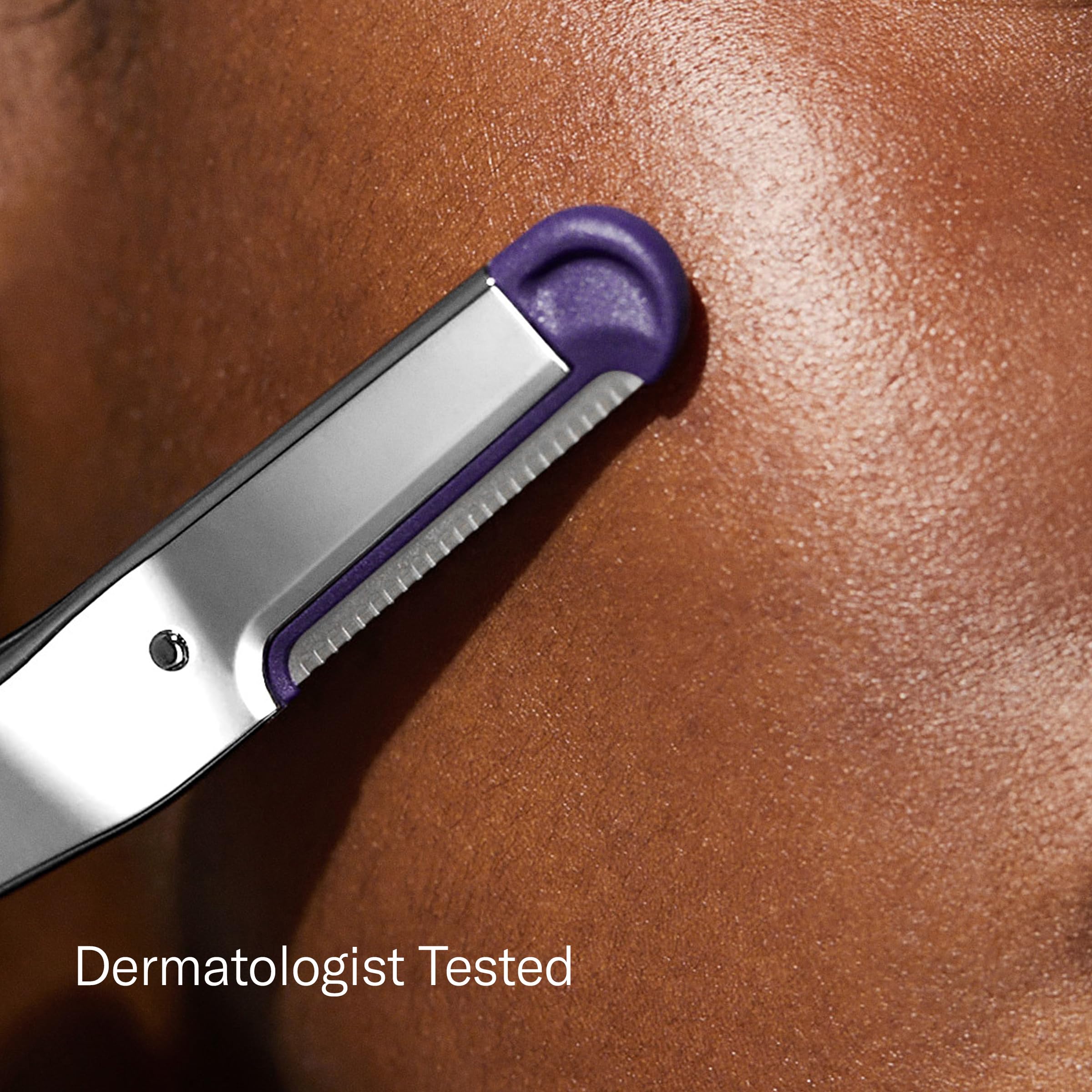 Flamingo Dermaplane blade refill pull-tab for easy blade swap.