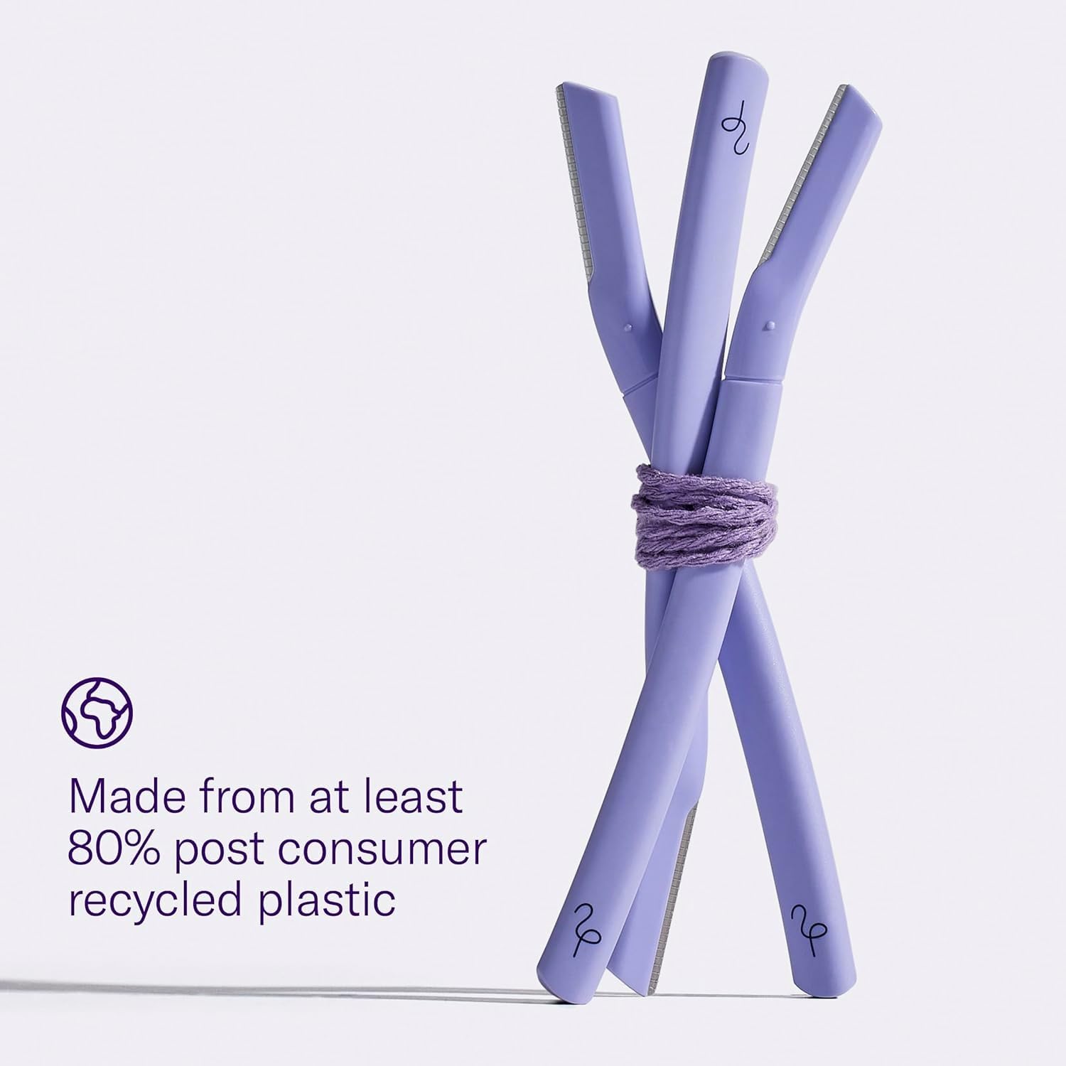 Curved-handle Flamingo razor enables precise, controlled use.