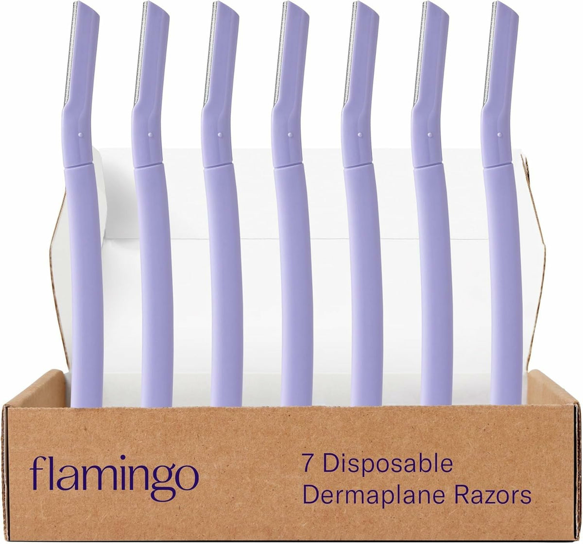 Flamingo Dermaplane Razor single-blade face razor for gentle hair removal and exfoliation.