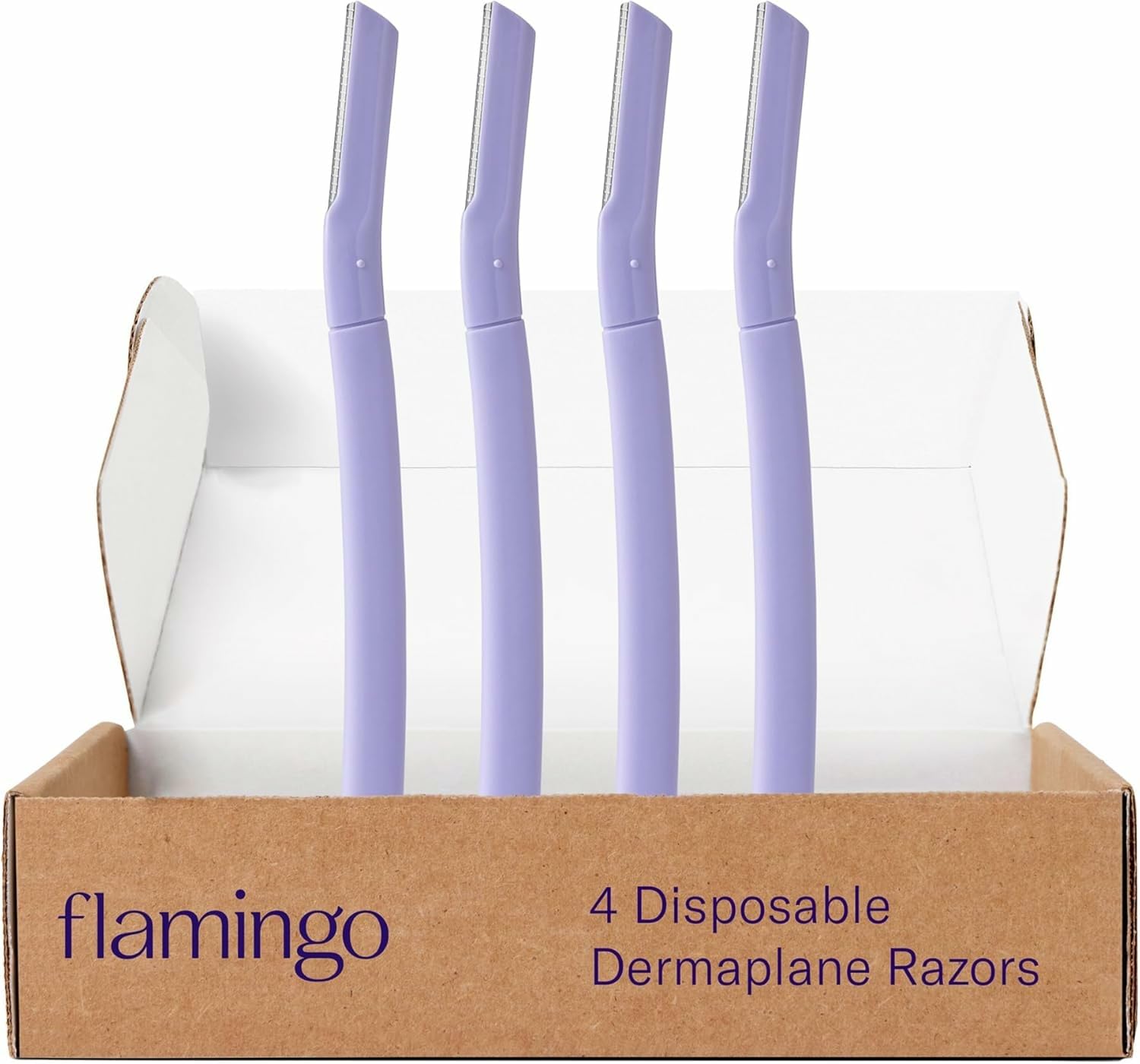 Flamingo Dermaplane Razor for the face removes peach fuzz and exfoliates gently.