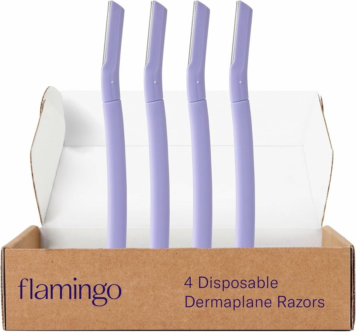 Flamingo Dermaplane Razor for the face removes peach fuzz and exfoliates gently.
