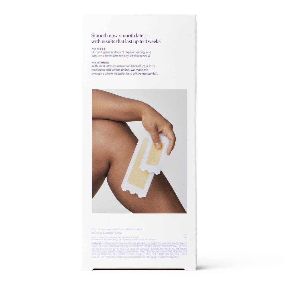 Flamingo Dermatologist-Tested formula supports skin safety during waxing.