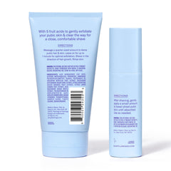 Flamingo Exfoliating Shave Gel dispenser demonstrates easy application and precise coverage
