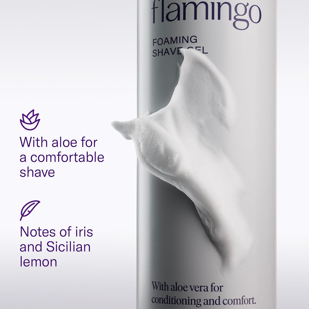 Flamingo razor blade refills with five blades designed for close, lasting results