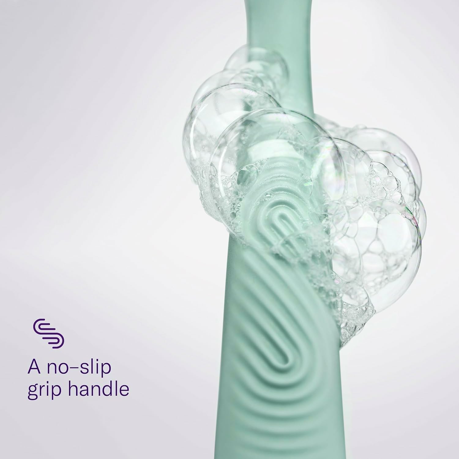Ergonomic Flamingo razor handle with weighted non-slip grip