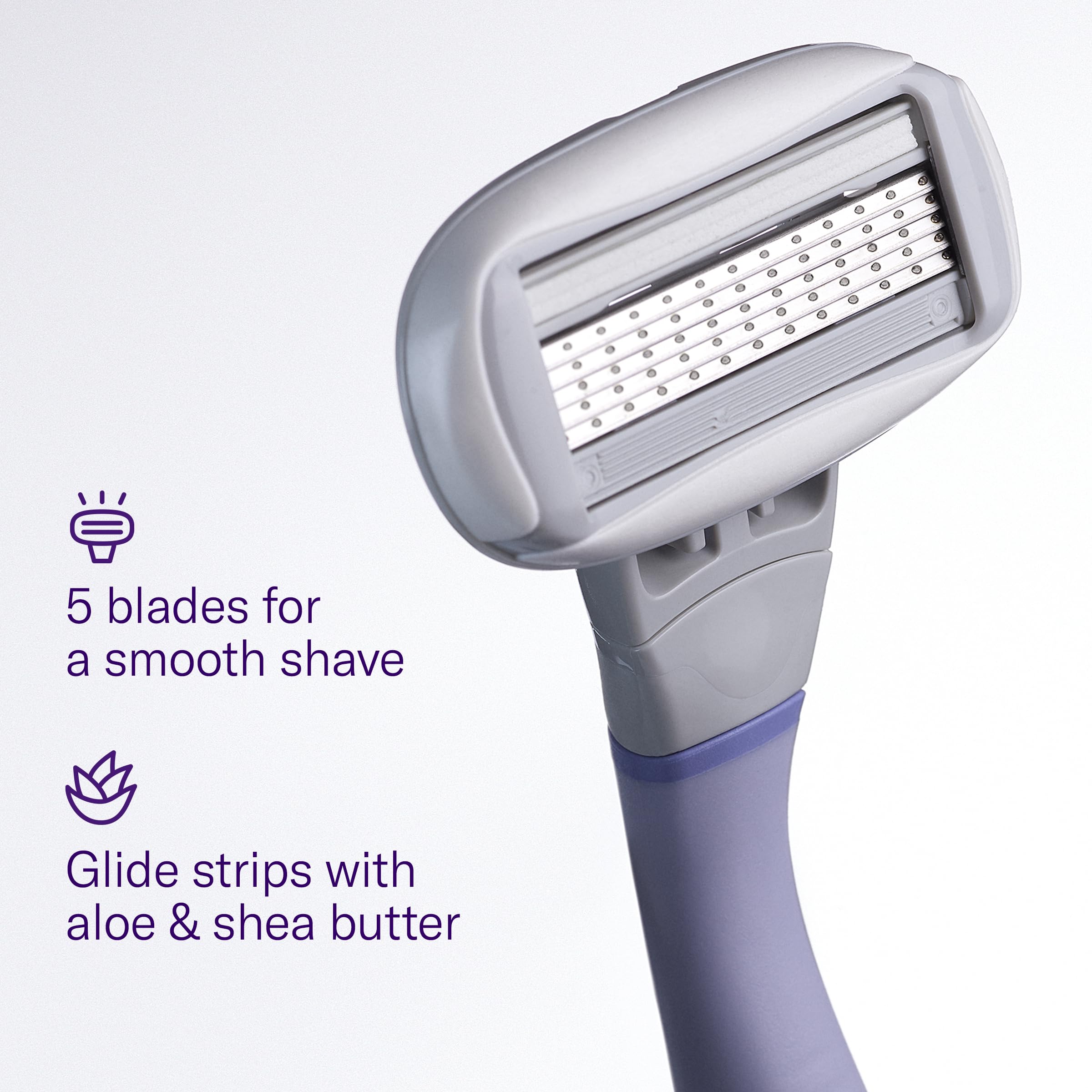 Flamingo razor handle with flexible hinge adapting to body contours