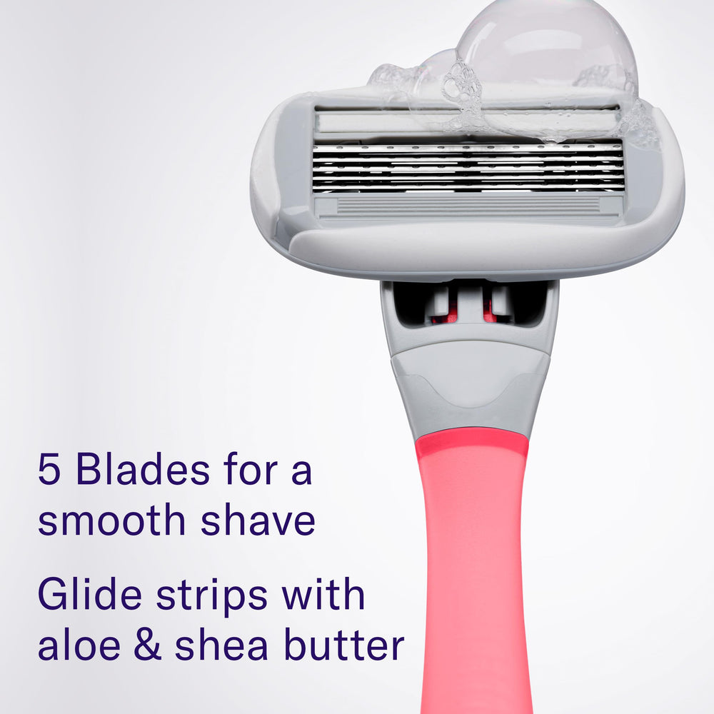 Flamingo four-pack refills for close, consistent shaves.