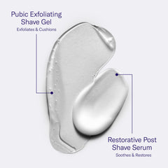 Flamingo Restorative Post Shave Serum swirl highlights ceramides and oat extracts