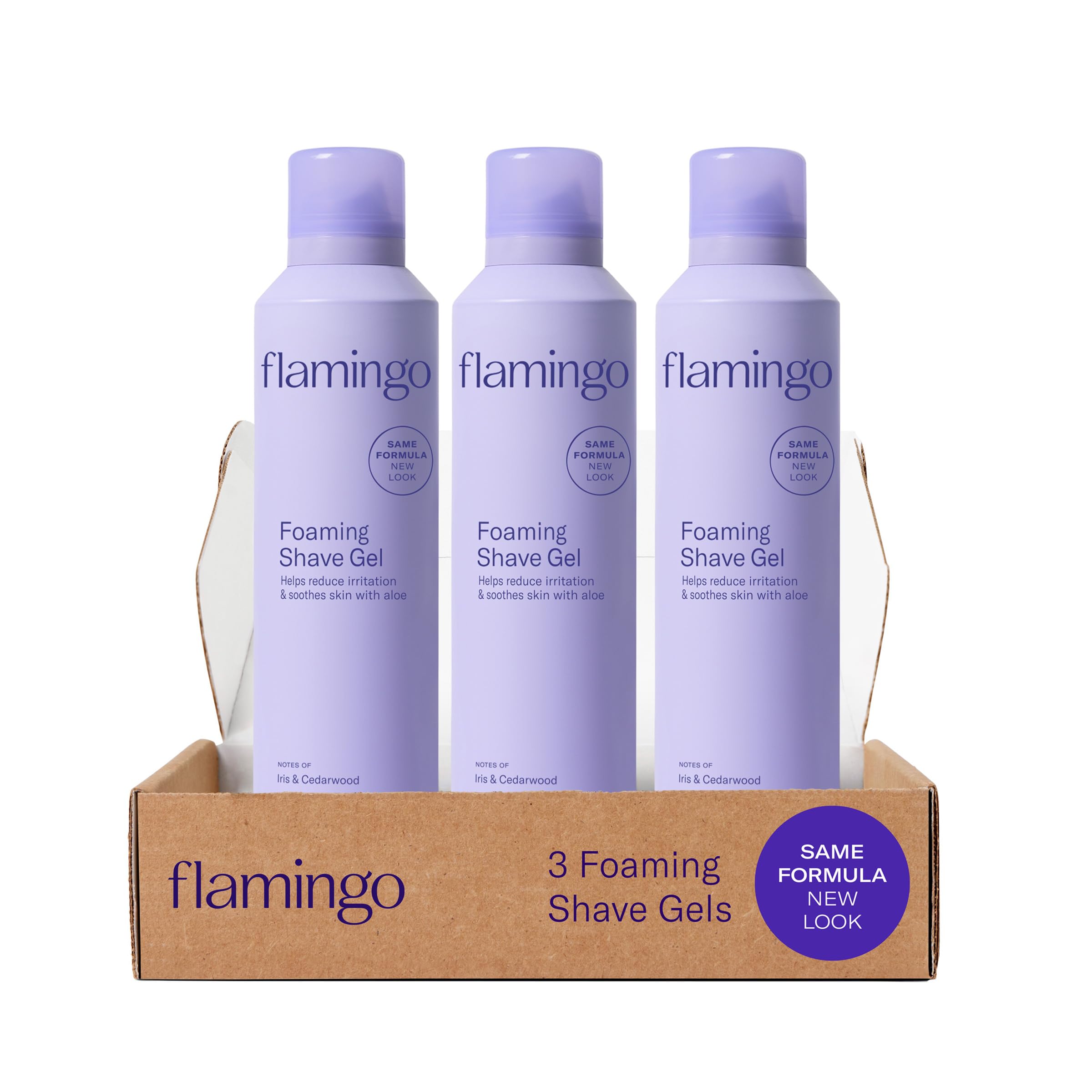 Flamingo Shaving Gel foam cushion provides a smoother shave.