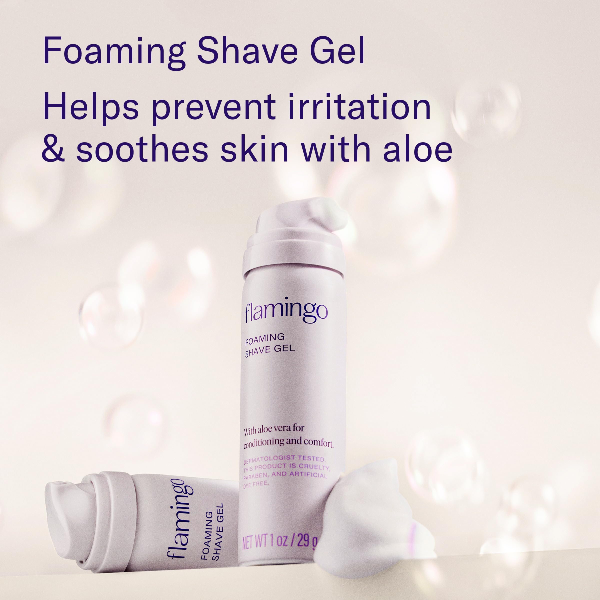 Flamingo aloe-shea butter strip in gel protects skin during travel
