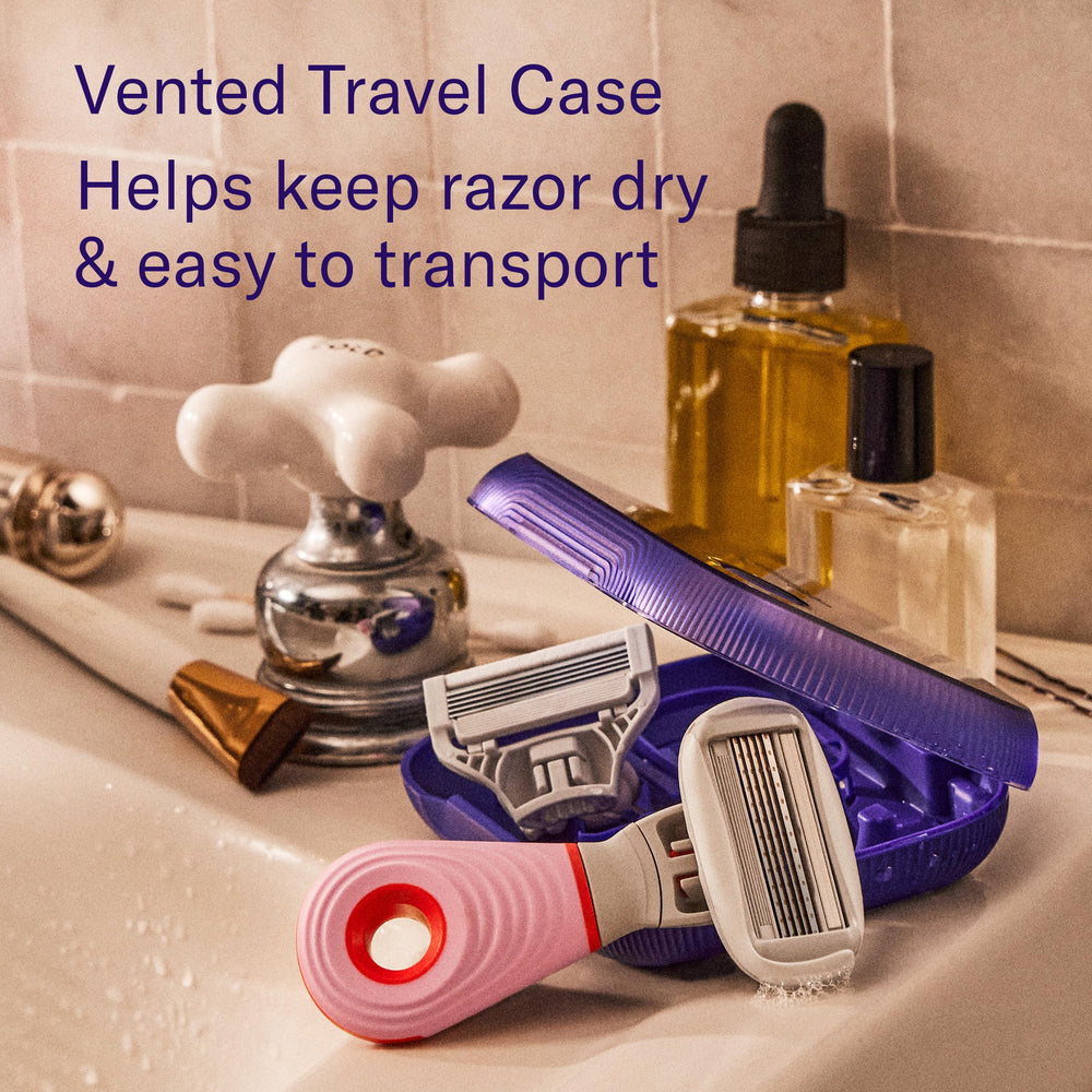 Flamingo travel-size foaming shave gel provides soothing lather