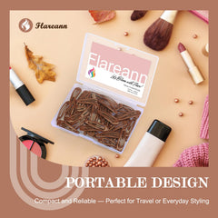 FLAREANN 50-piece pack of light brown clips for versatile daily looks.