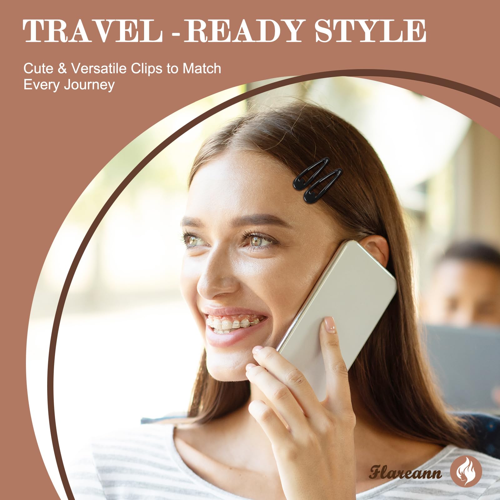 FLAREANN clip used for daily styling at work, gym, or travel