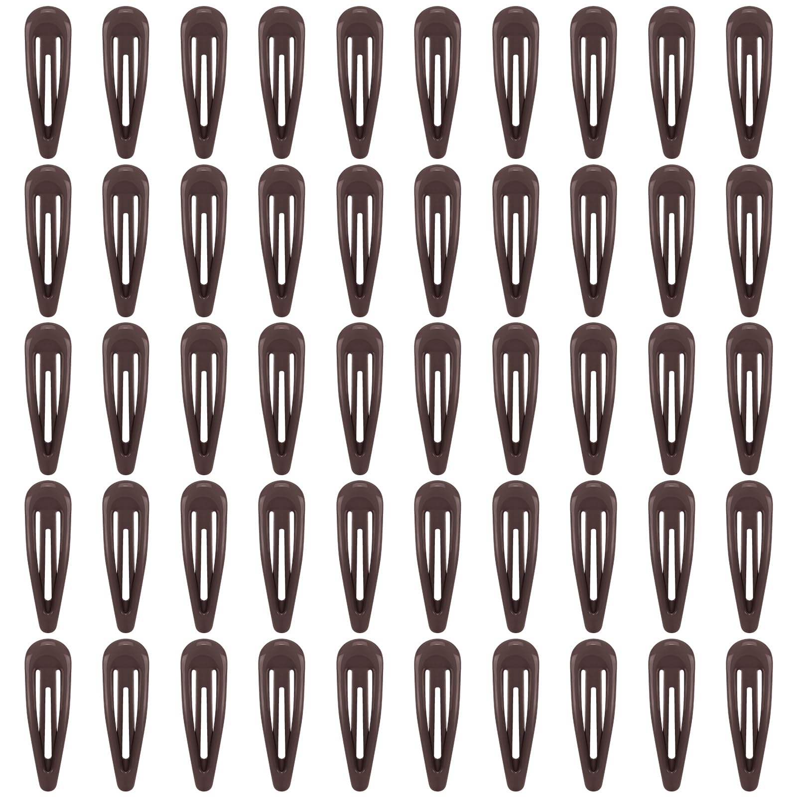 FLAREANN glossy brown snap clip 2-inch for everyday brunette styling