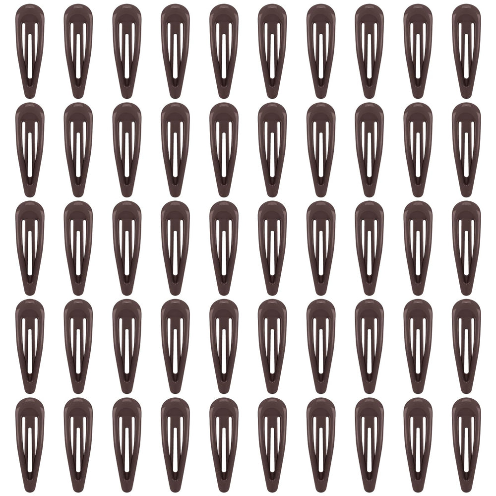 FLAREANN glossy brown snap clip 2-inch for everyday brunette styling