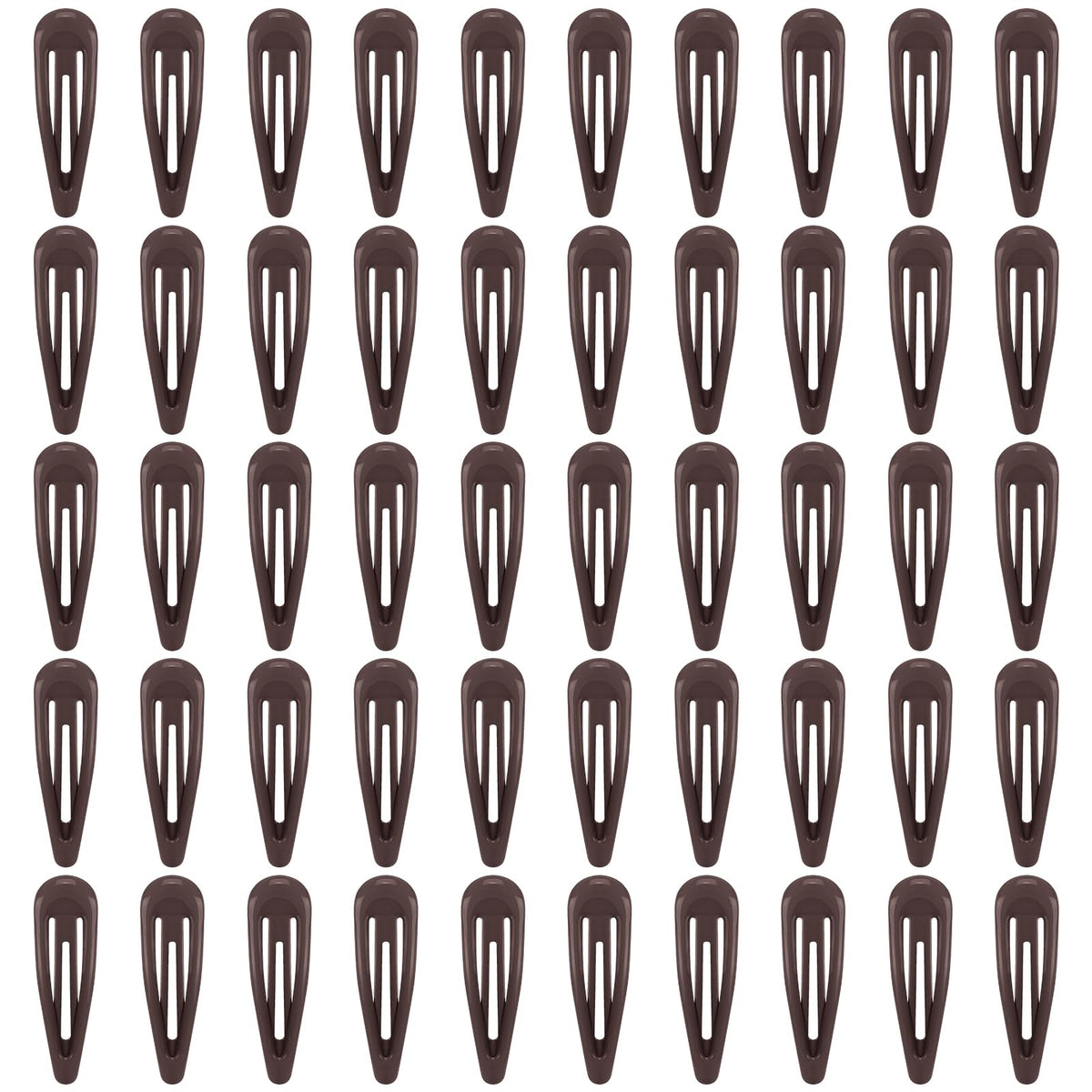 FLAREANN glossy brown snap clip 2-inch for everyday brunette styling