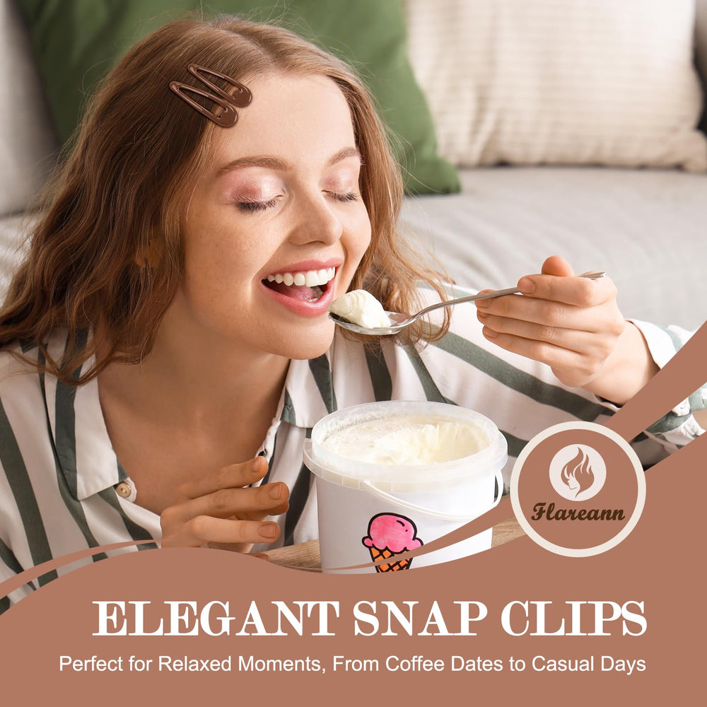 FLAREANN glossy enamel finish adds subtle shine to simple hairstyles.