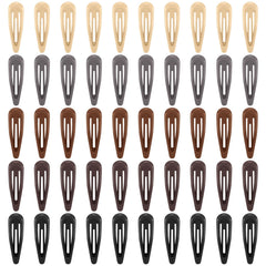 FLAREANN beige glossy snap clip secures bangs with a neat look