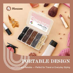 FLAREANN black glossy snap clip blends with dark hair for subtle style