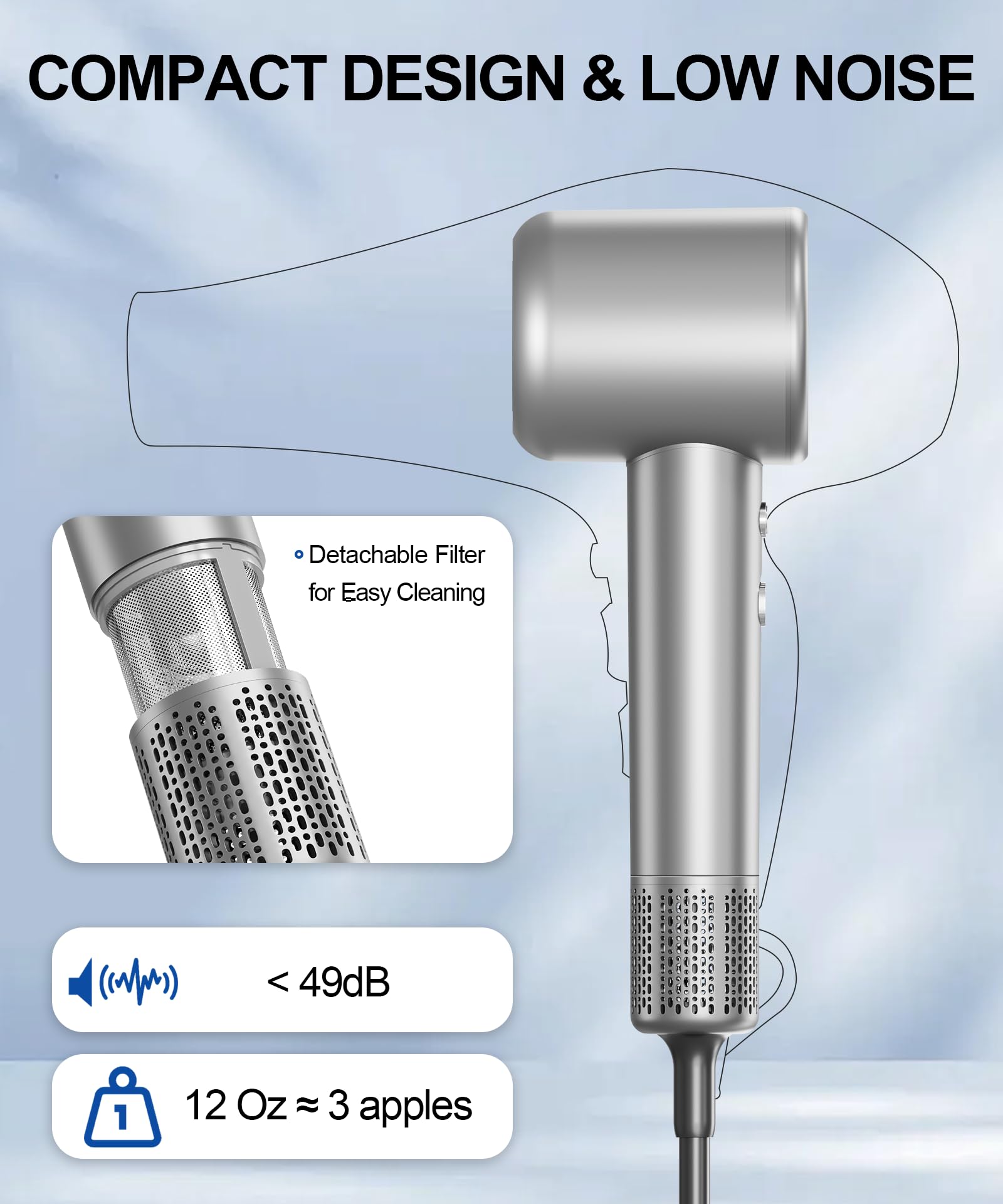 Flashbase concentrator nozzle for sleek, straight looks.