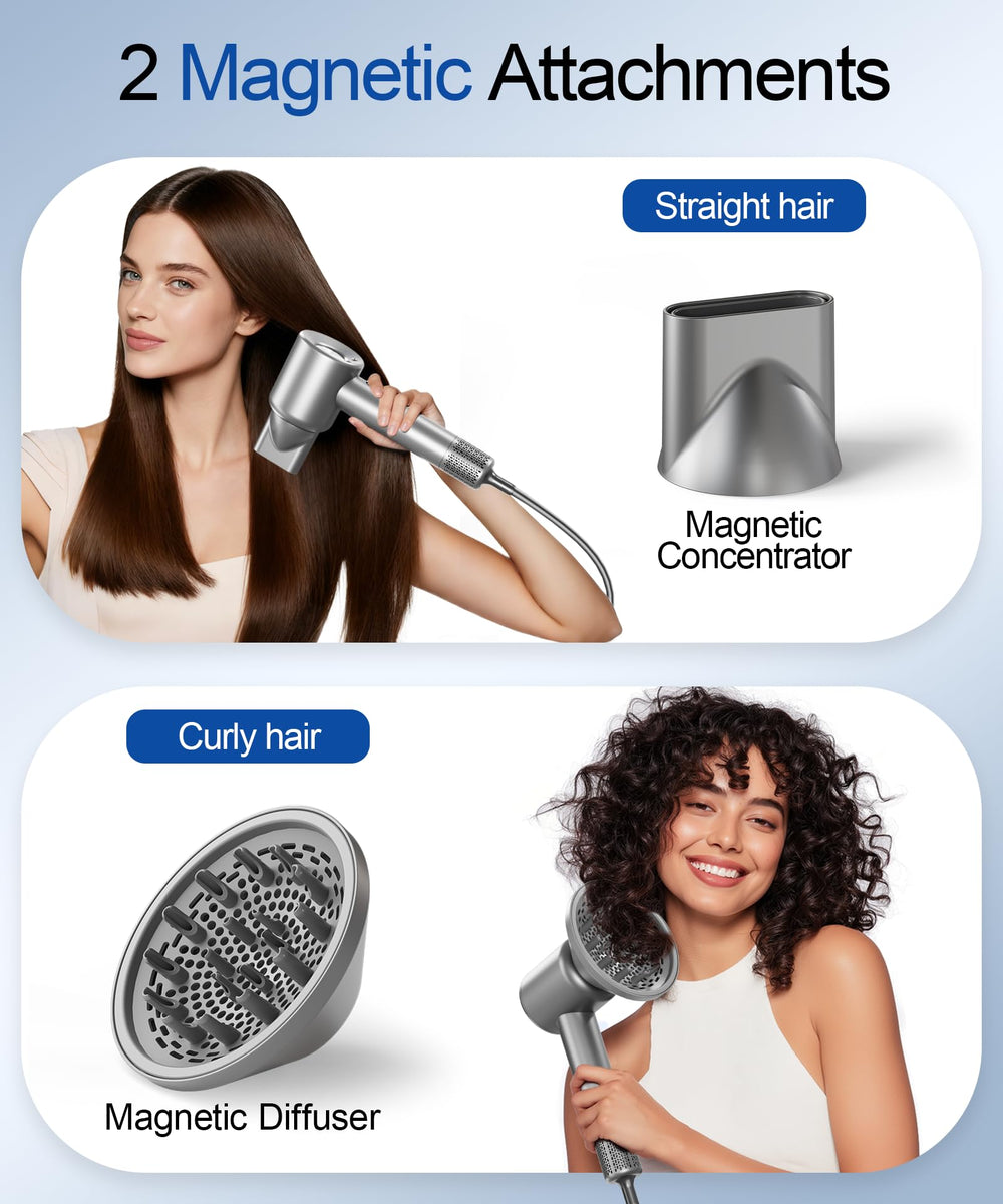 Flashbase magnetic diffuser attached for curl definition and volume.