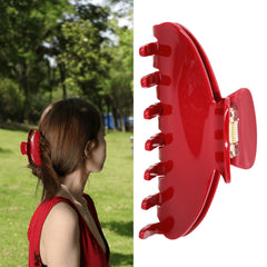 FlaSloth Cherry Red Claw Clip 4inch securely holds hair all day