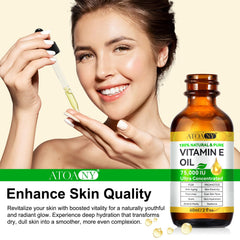 Flasture Vitamina E, aceite para el cabello, nutre y aporta brillo