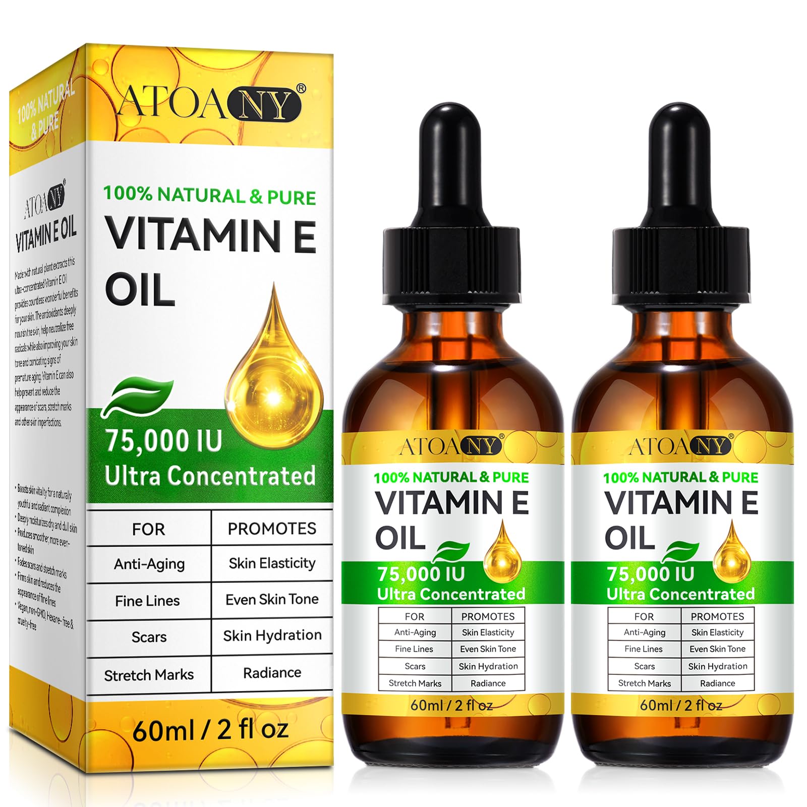 Flasture Vitamina E, aceite para la cara con hidratación profunda