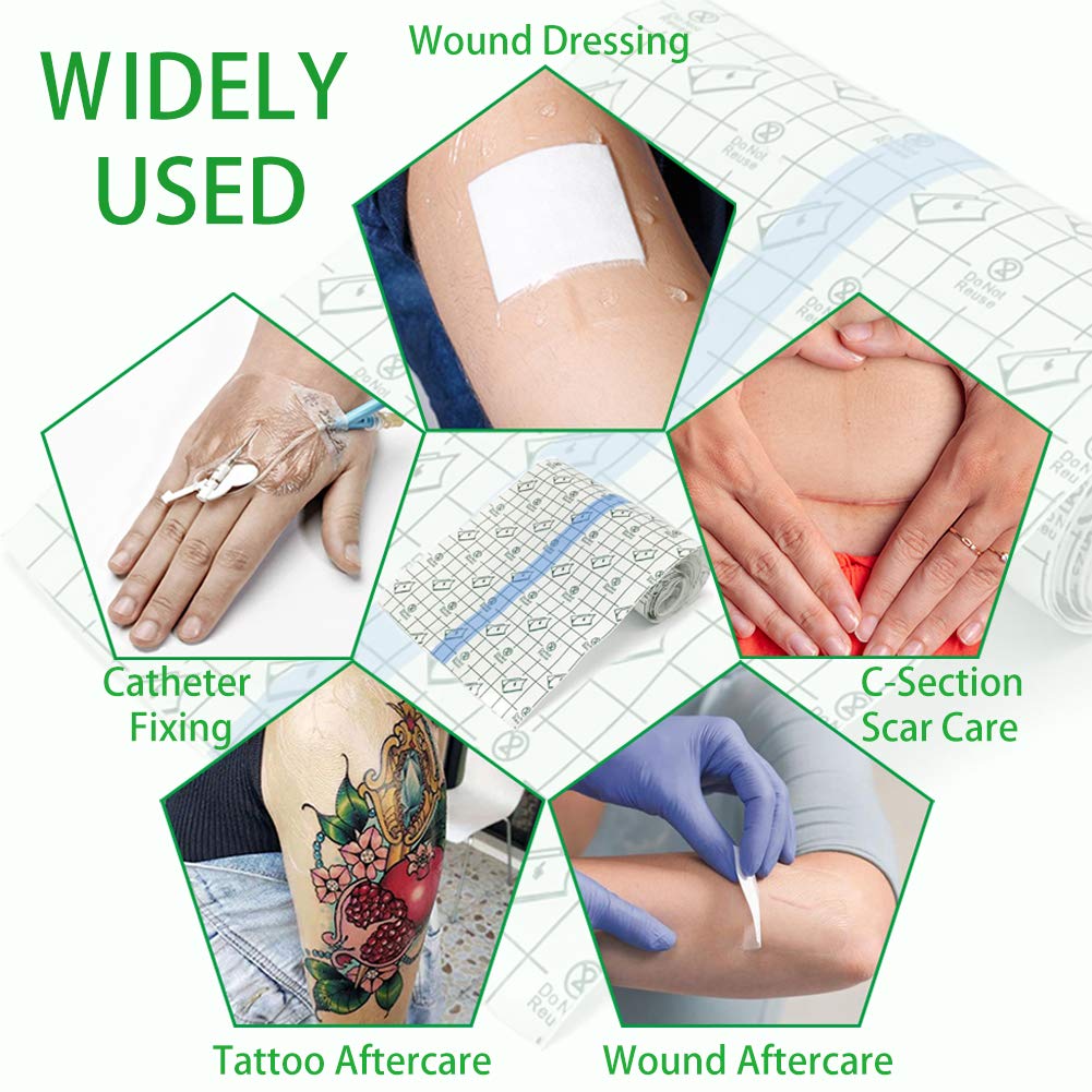 Back paper grid lines help cut Flatoedu bandage to the right size