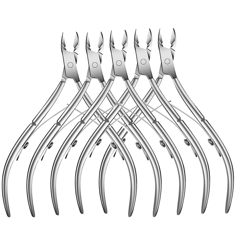 Flauntia 5-pack cuticle trimmers ready for at-home manicure sessions.