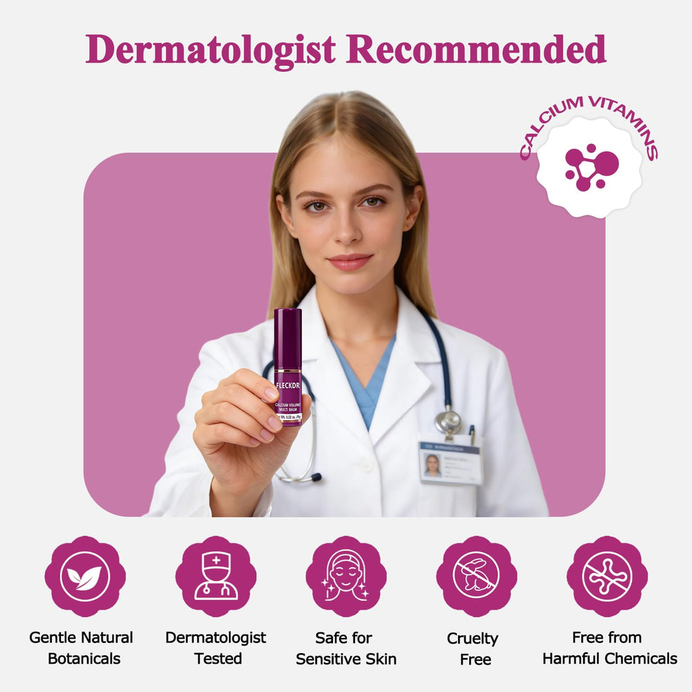 FLECKDR Calcium Multi Balm Stick, hidratación duradera para piel seca