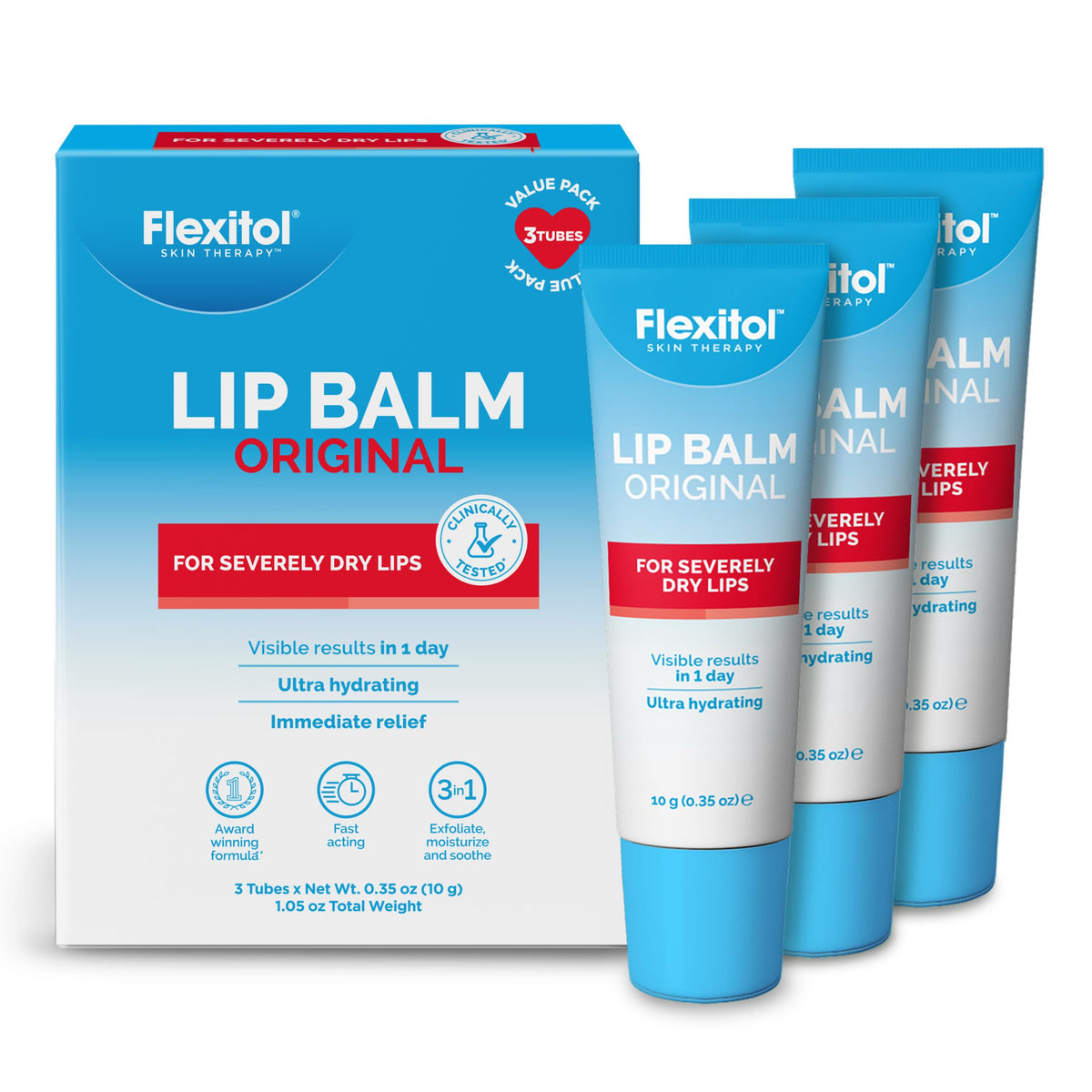 Flexitol bálsamo labial hidratacion-intensa para labios secos.
