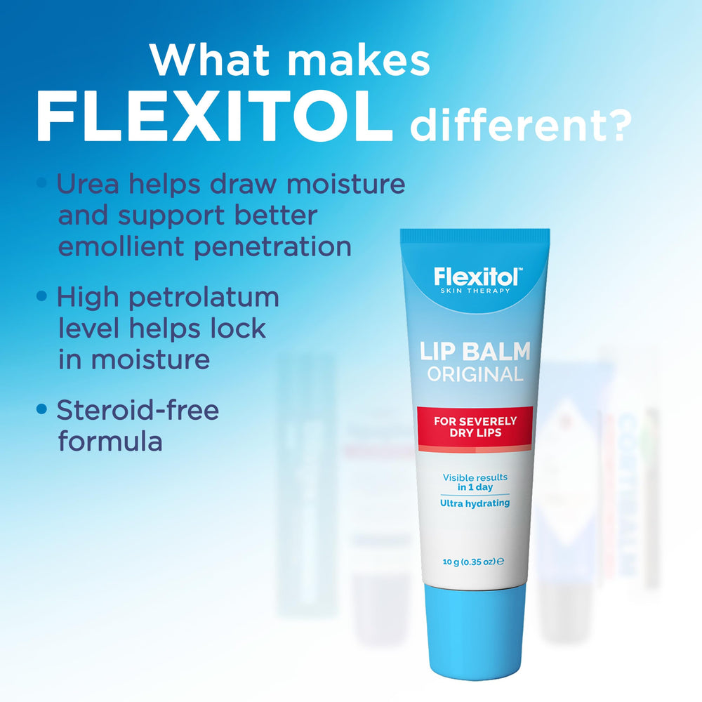 Flexitol bálsamo labial-presentacion tres-unidades para hidratación sostenida.