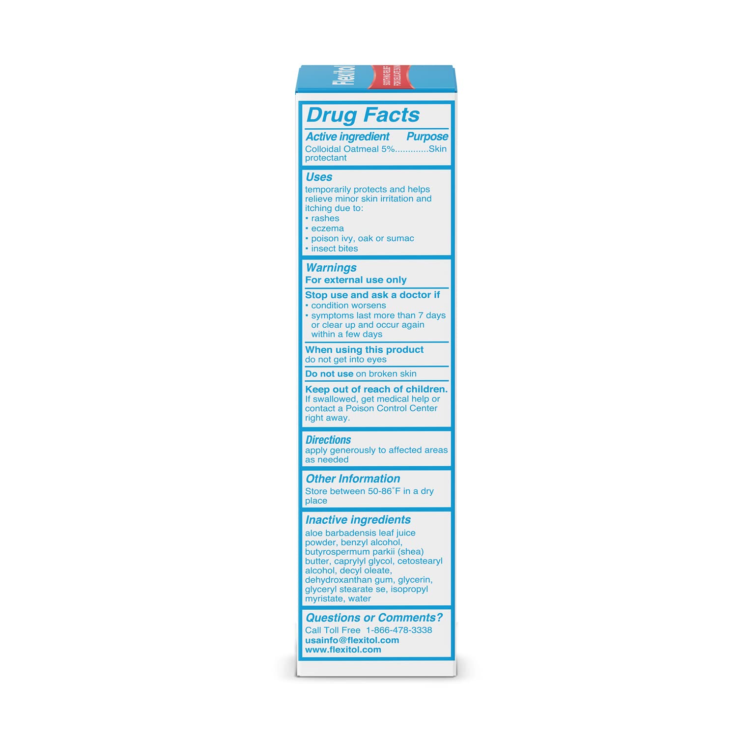 Textura ligera de Flexitol, se absorbe rápido sin sensación grasa.