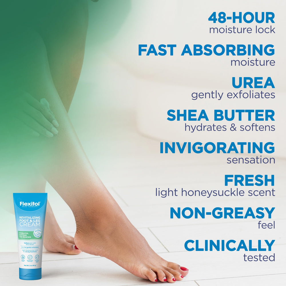 Daily care for feet and legs with Flexitol.