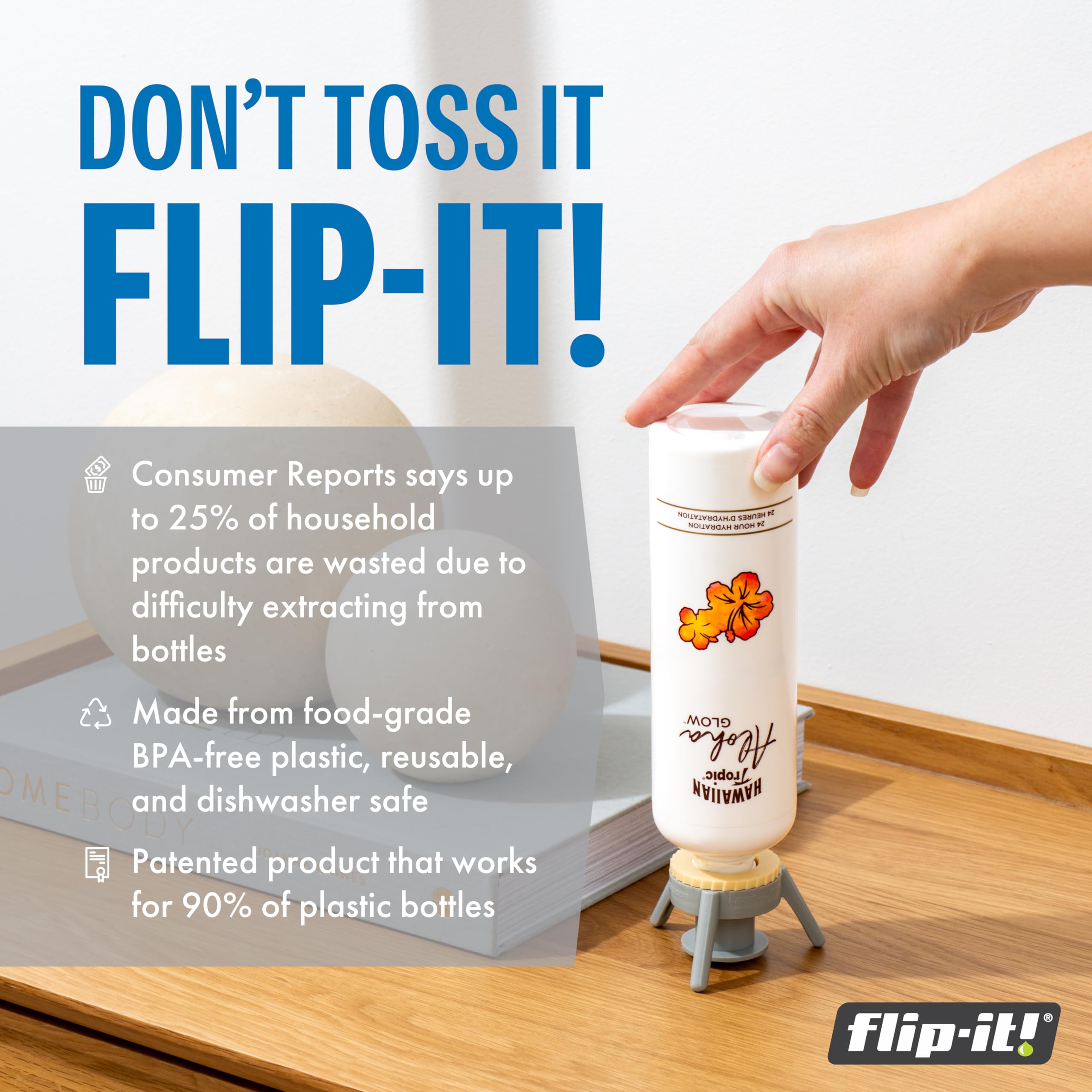 Flip-It! adapter large 33mm ensures a tight seal and smooth flow.