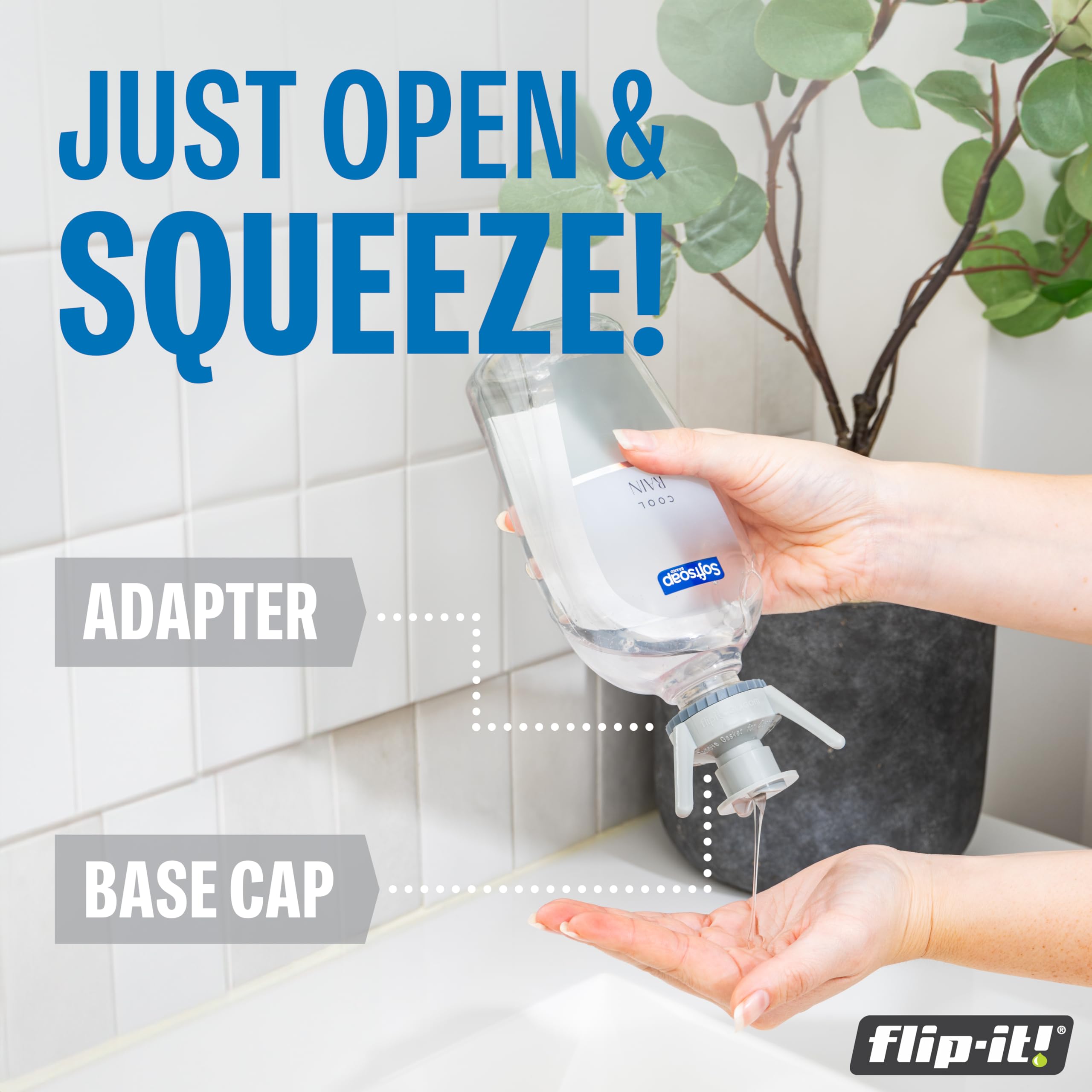Flip-It! bottle pair setup shows two bottles at once for faster use.